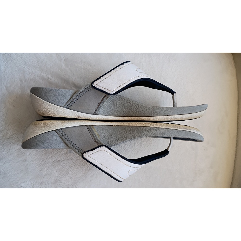 Dansko Katy Womens White Navy Blue Thong Sandals Comfort Slides 41 (US 10.5-11) - Picture 4 of 7